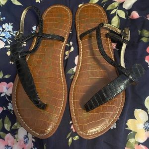 Sam Edelman Gigi Black Leather Snake